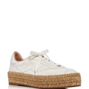 Stuart Weitzman white Daryl Espadrille Sneakers Size 7 EUC